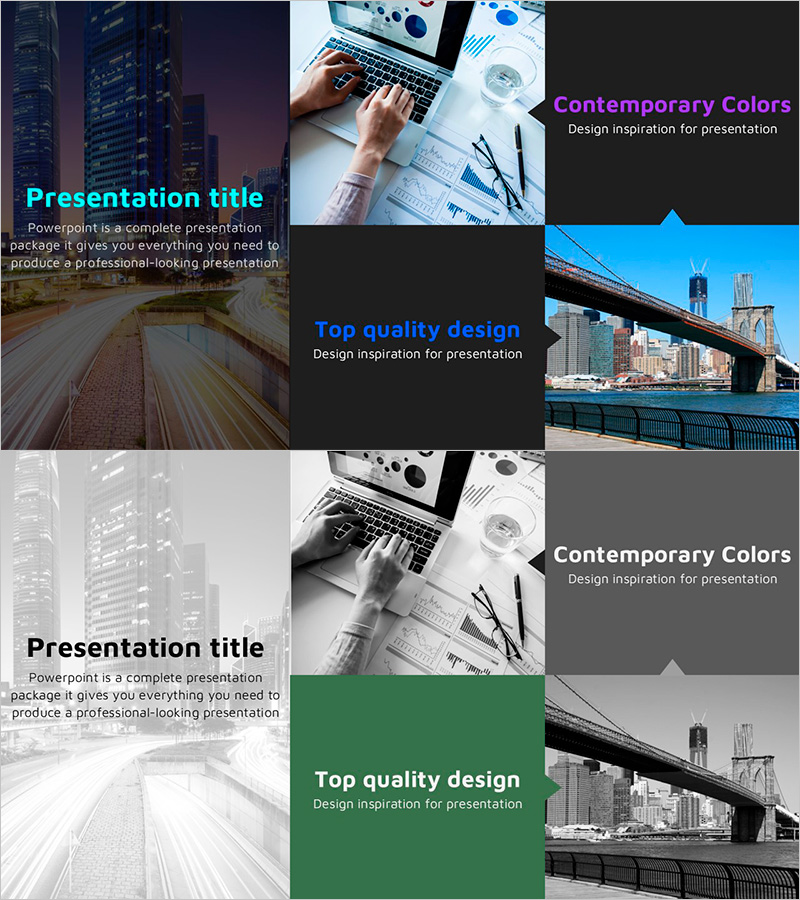 무한 에너지 와이드 PPT 텍스트 사각형 박스 – 창의적인 사업 소개