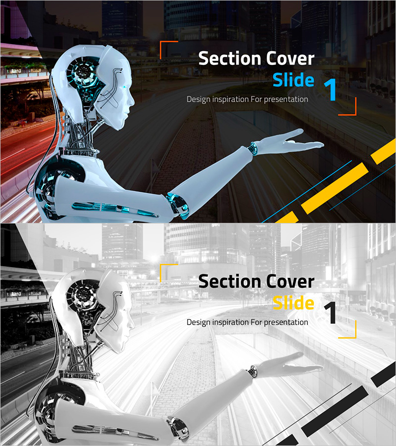 자동차 와이드 템플릿 간지 – 미래적 디자인의 섹션 커버