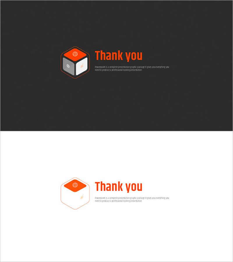 오렌지 육각형 템플릿 엔딩표지 – 효과적이고 매력적인 마무리