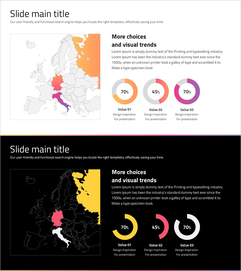 소셜 네트워크 시각화를 위한 도넛차트 및 지도 템플릿
