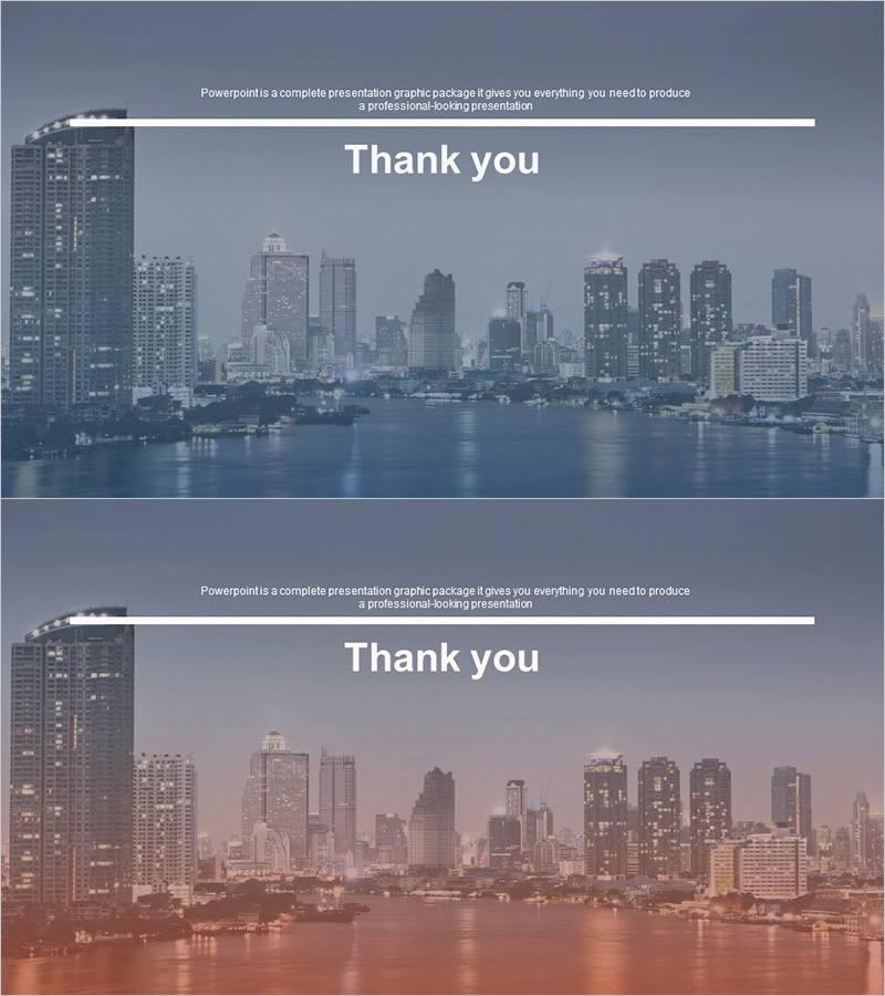 도시의 밤 템플릿 엔딩 표지