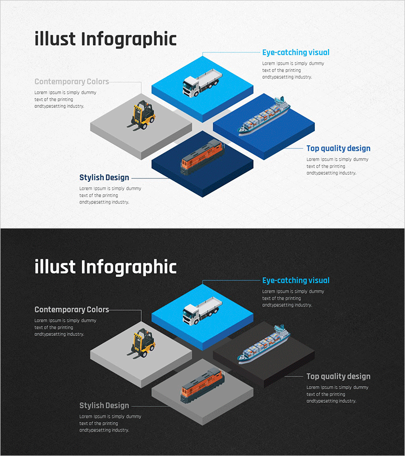 물류 운송 서비스 영역 다이어그램 – 시각적 혁신