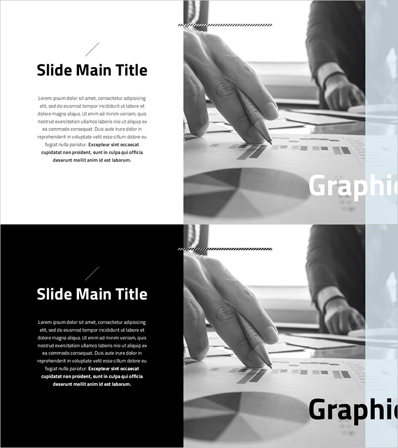 심플 디자인 트렌드 와이드 PPT 슬라이드 이미지 & 텍스트