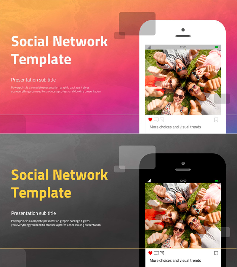 소셜 네트워크 와이드 템플릿 표지