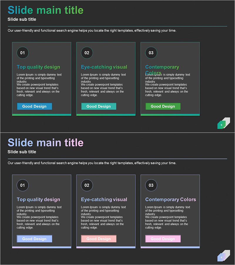그라데이션 목표 다이어그램 - 비즈니스 성장 비전을 시각화