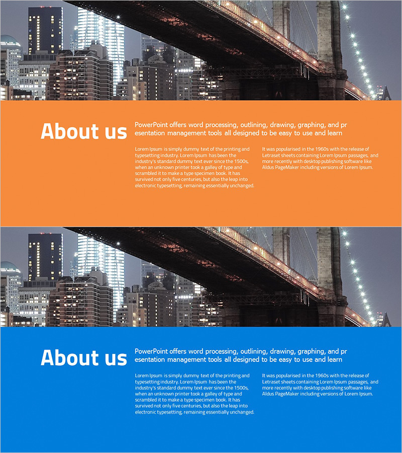 비즈니스 회사개요 슬라이드 – 전문성과 혁신