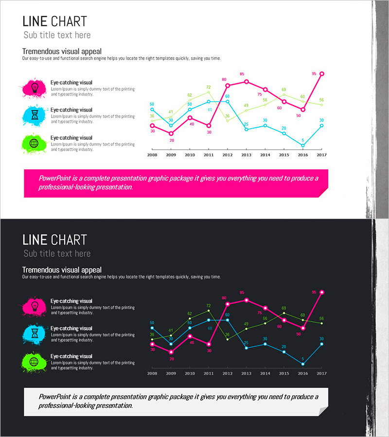 페인트 스플래쉬 템플릿 꺾은선 - 성공적인 사업 추진 전략