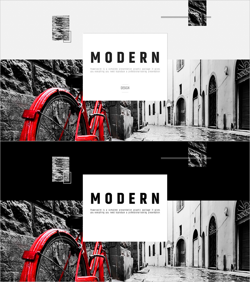 모던 와이드 파워포인트 템플릿 표지