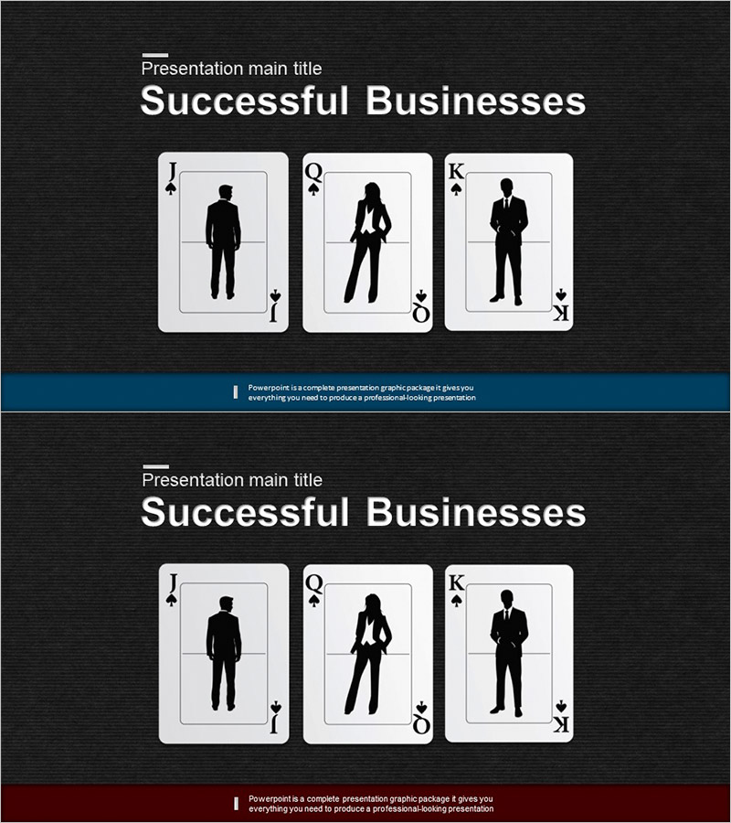 성공적인 비즈니스 템플릿 표지 – 포커 디자인