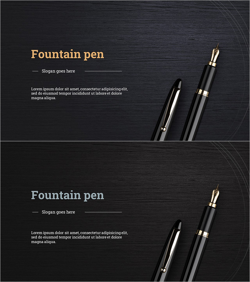 고급 만년필 템플릿 표지 – 프리미엄 비즈니스 느낌