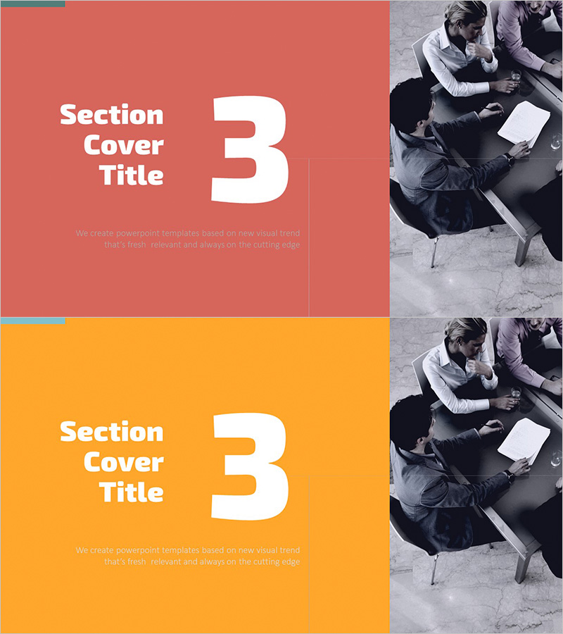 공동 사업 템플릿 간지 03 – 차별화된 섹션 소개