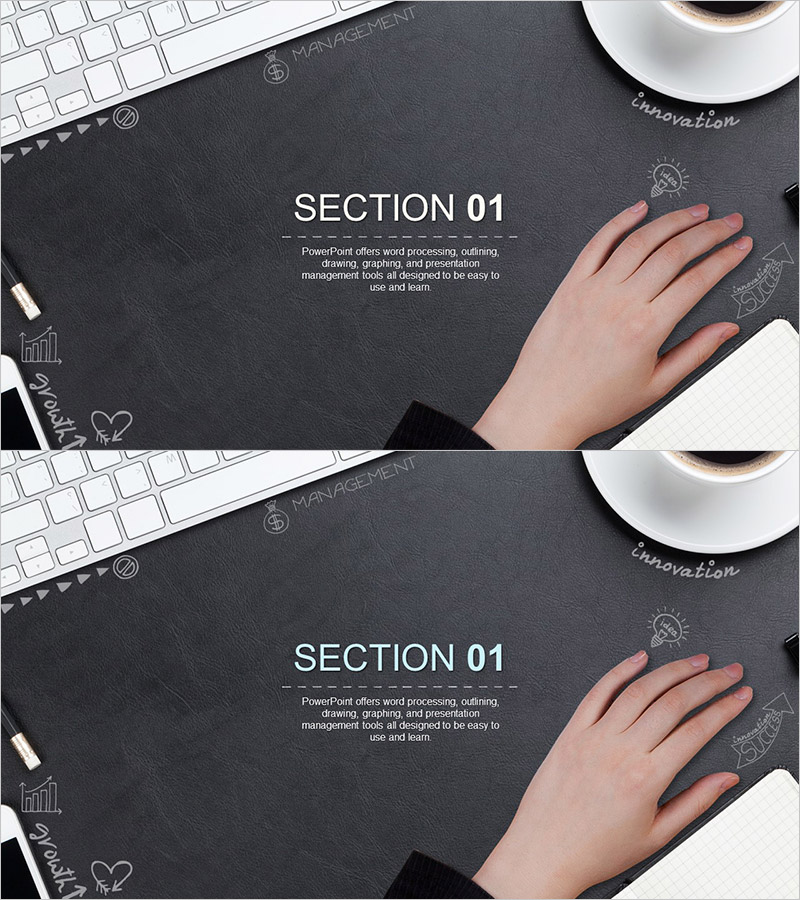 사무용품 테마 템플릿 간지 01 – 효율적인 정보 전달