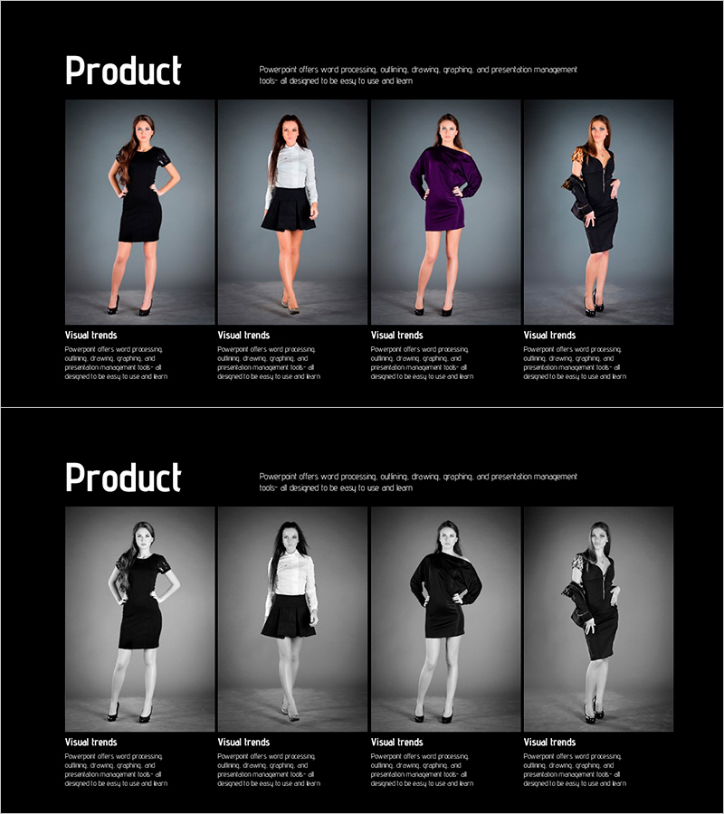 패션 스타일 소개 슬라이드