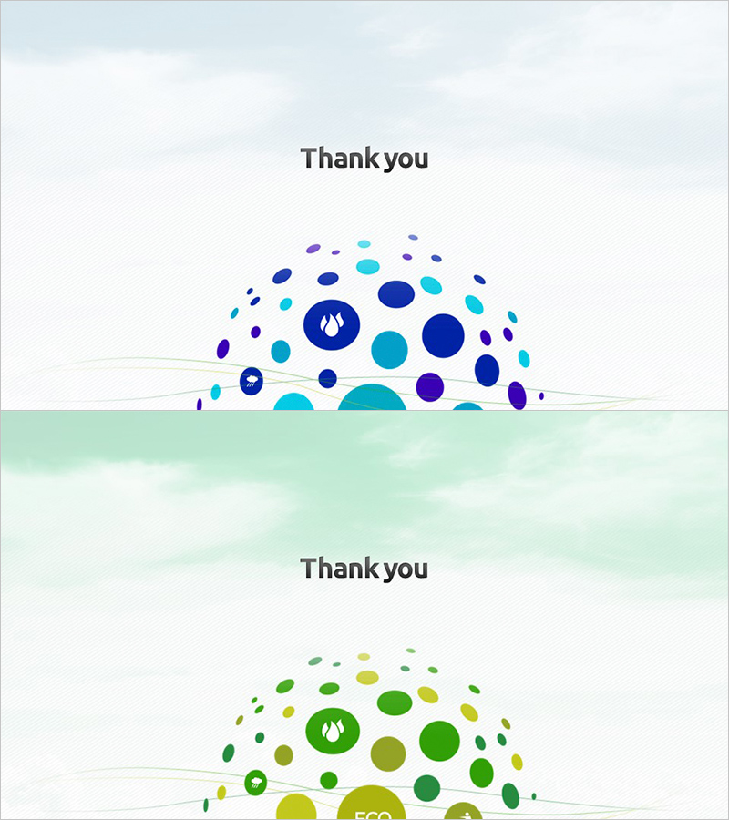 에코 비즈니스 템플릿 엔딩 표지 – 지속 가능성의 메시지