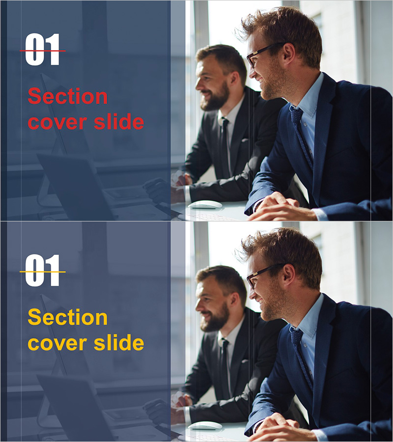 비즈니스 솔루션 템플릿 간지 01 – 섹션 커버 슬라이드
