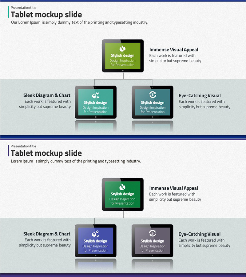 테블릿 모양 구조 다이어그램 – 기술과 서비스 구성의 시각화