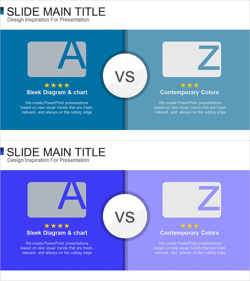 카드 경쟁사 비교 슬라이드 템플릿 – 경쟁 우위 분석