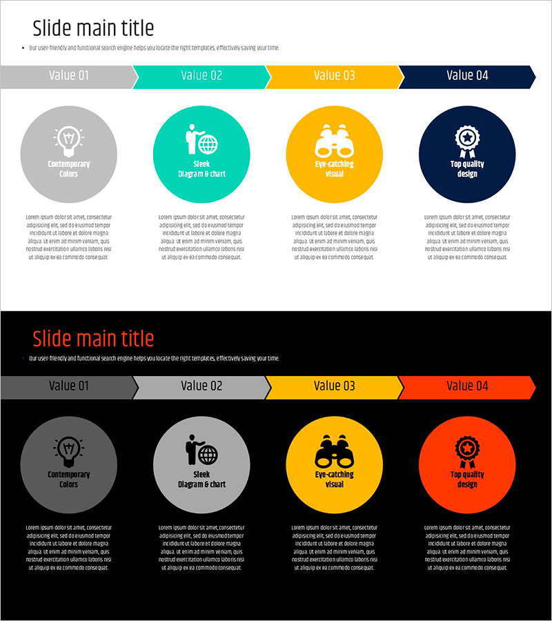 타이포 그라피 와이드 템플릿 흐름 다이어그램 – 혁신적인 사업 추진 전략