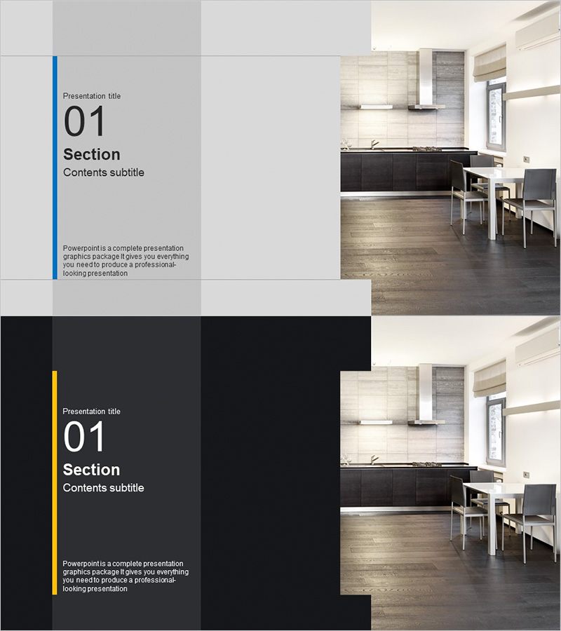 모던 오피스 템플릿 간지 – 세련된 스타일의 섹션 슬라이드