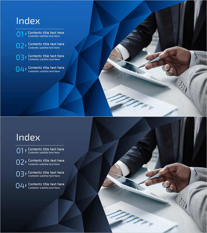 비즈니스 회의 템플릿 목차