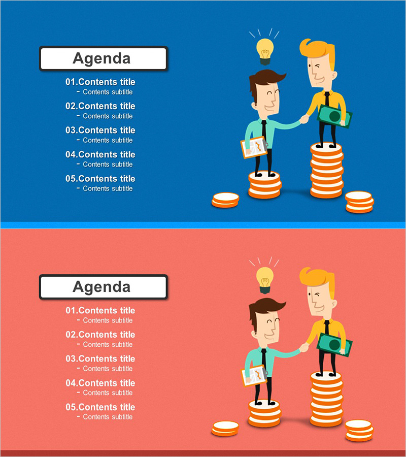 비즈니스 일러스트 템플릿 목차 – 효율적인 발표 준비
