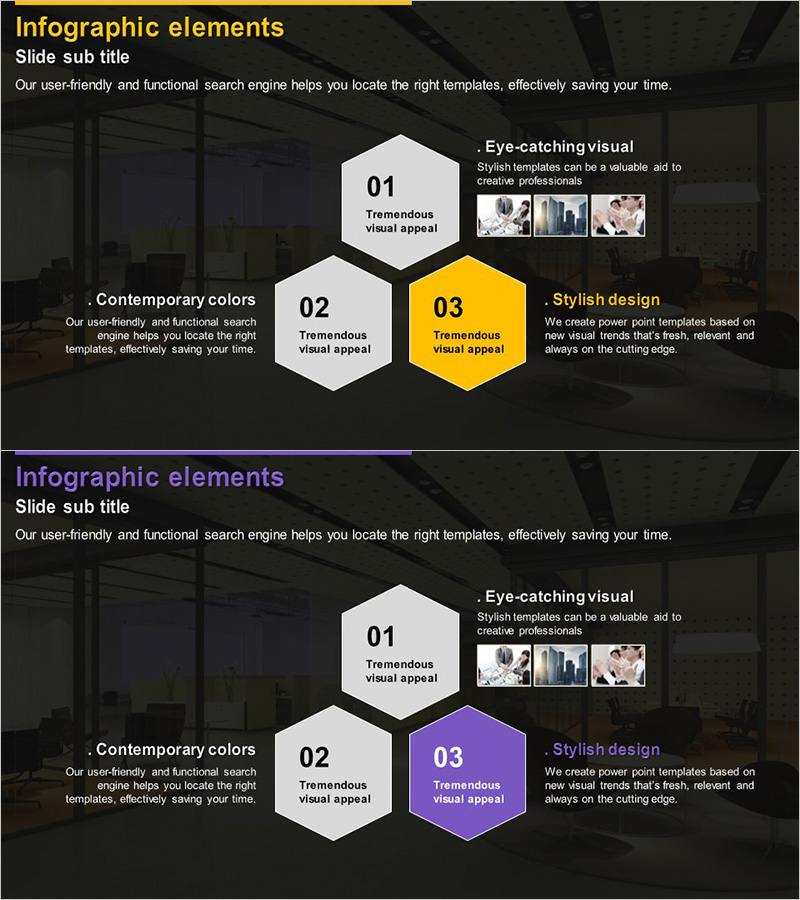 육각형 다이어그램으로 서비스 운영방안 소개 – 시각적 매력