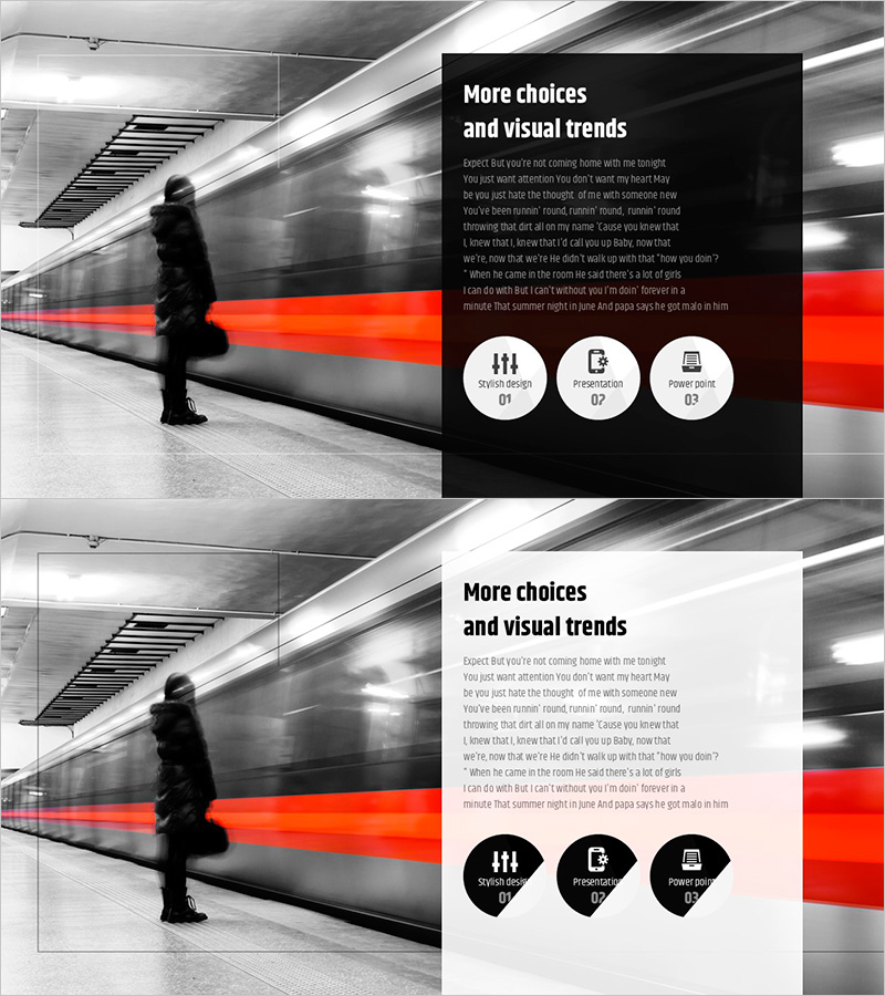 모던 와이드 파워포인트 템플릿 – 사업 비전과 마케팅 전략