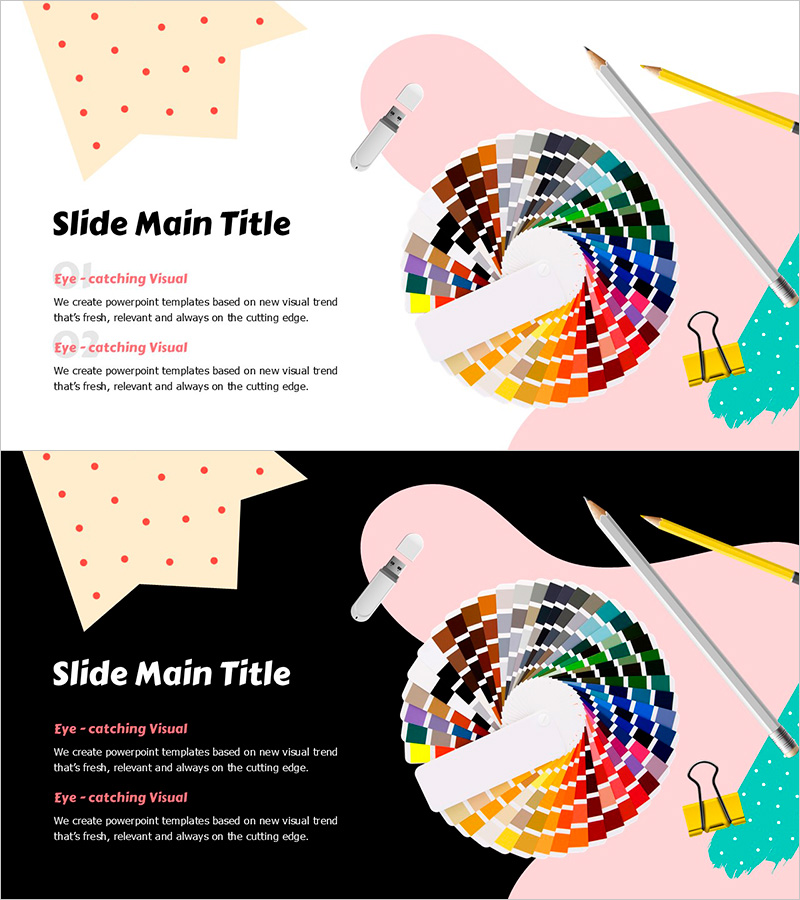 봄 파스텔 와이드 파워포인트 템플릿 – 청춘과 창의성을 담다
