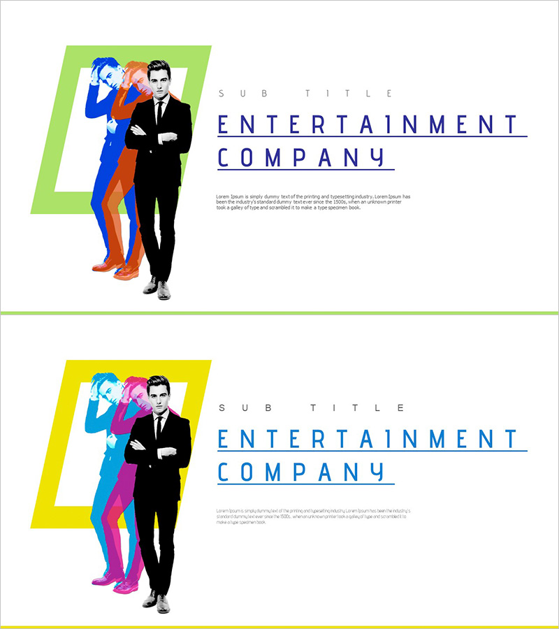 엔터테인먼트 회사 템플릿 표지 – 영감을 주는 디자인