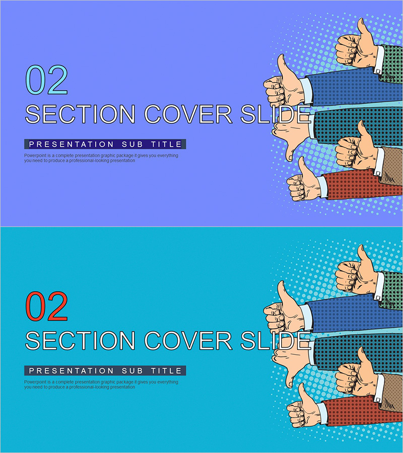 비즈니스맨 카툰 슬라이드 – 간지 02