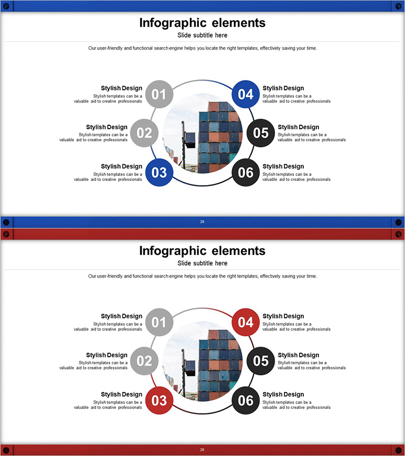 원형 연결 네트워크 다이어그램 – 사업소개를 위한 인포그래픽