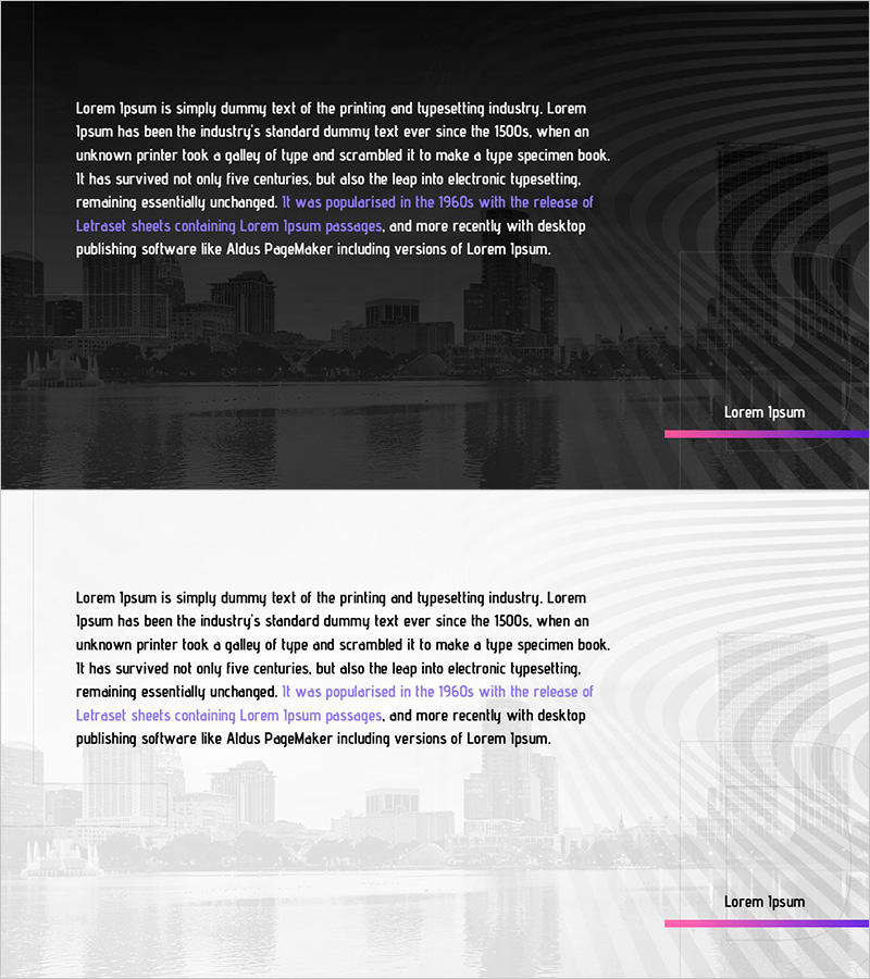 환상적인 와이드 PPT 텍스트 – 비즈니스 사례 소개