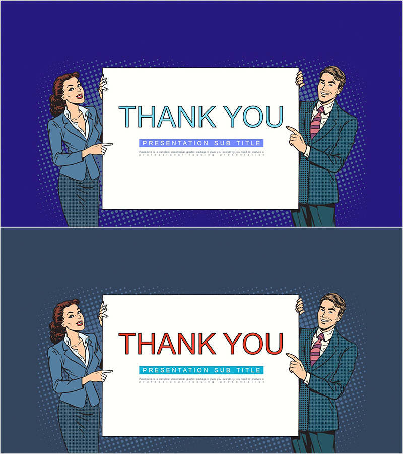 슈퍼 비즈니스맨 카툰 템플릿 엔딩 표지