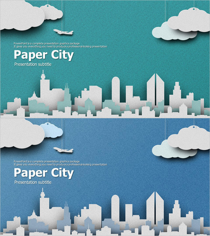 종이 도시 템플릿 표지