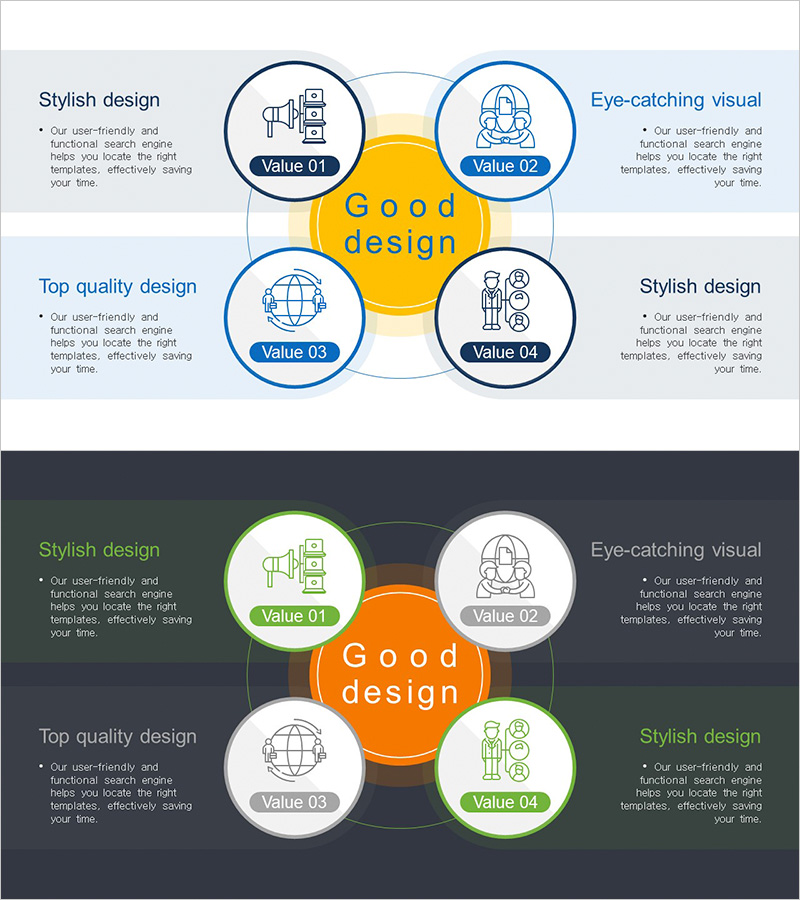 협력적인 파트너 사업 영역 다이어그램