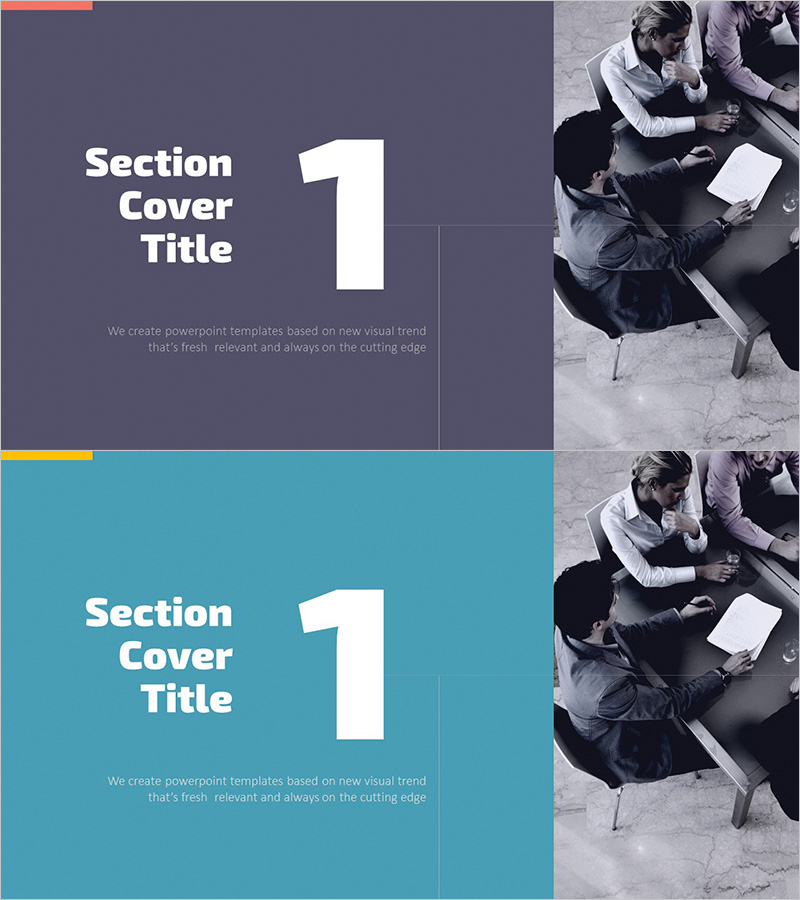 공동 사업 템플릿 간지 01 – 섹션 커버 슬라이드