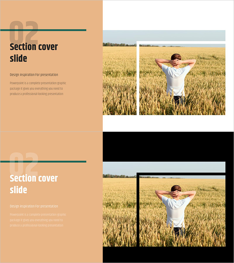 심플 & 모던 와이드 PPT – 명료한 전달을 강화하는 커버 슬라이드