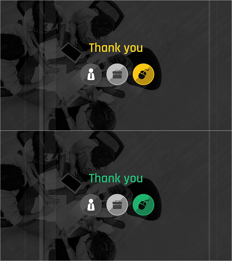 모던 사무실 테마 템플릿 엔딩 표지