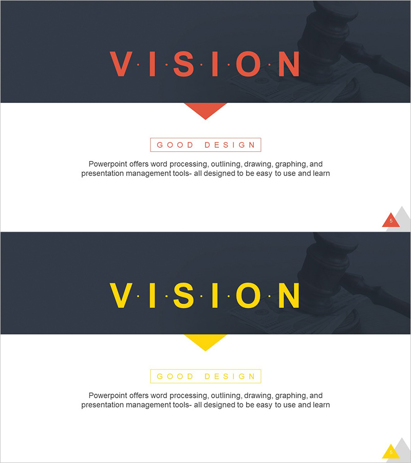 비즈니스 비전 소개 슬라이드 – 전략과 방향