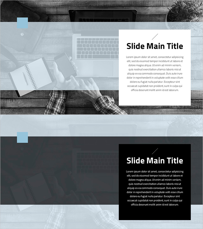 마케팅 전략을 위한 심플 디자인 와이드 PPT 슬라이드