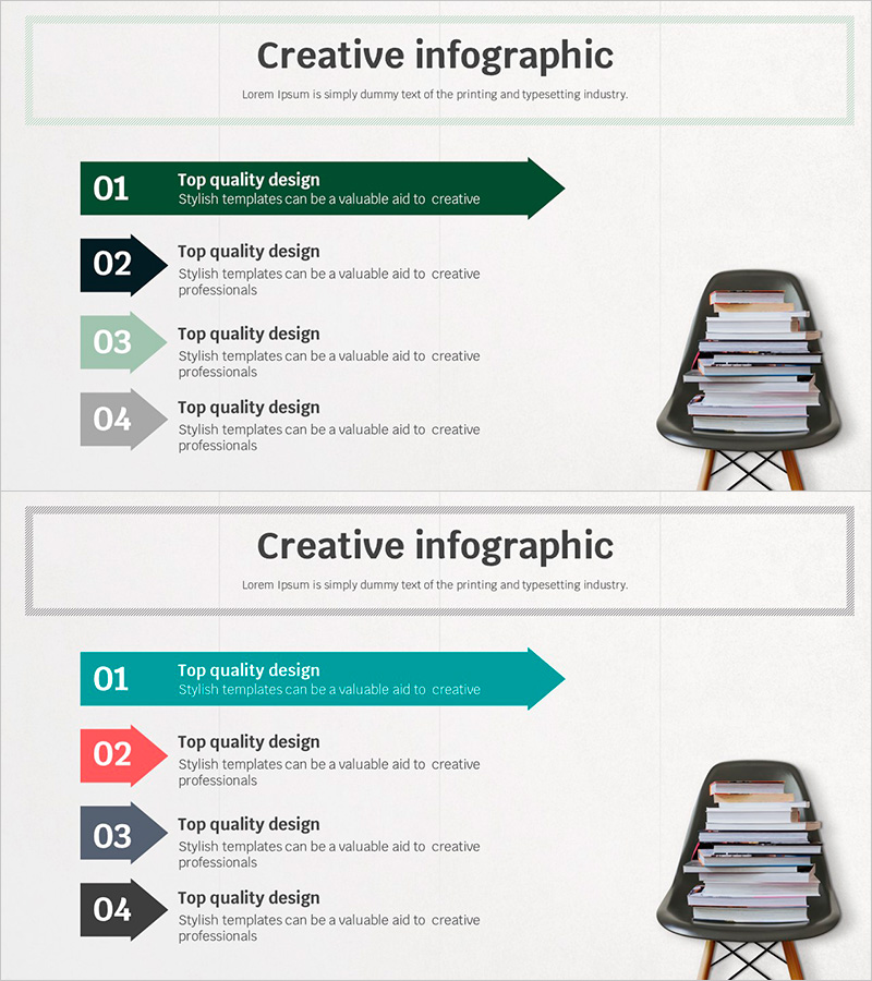 순서 안내 화살표와 책 목업 – 선형 흐름을 시각화한 다이어그램