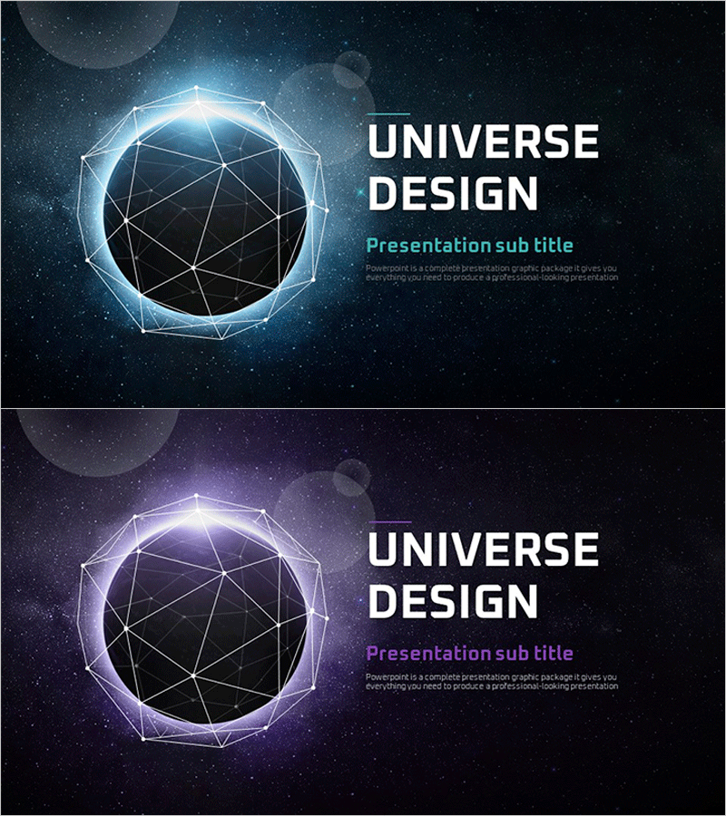 유니버스 행성 테마 템플릿 표지