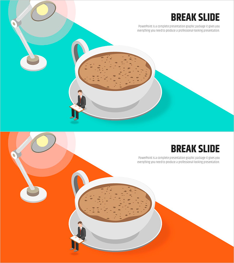 민트 오렌지 티타임 슬라이드 – 상큼하고 편안한 분위기