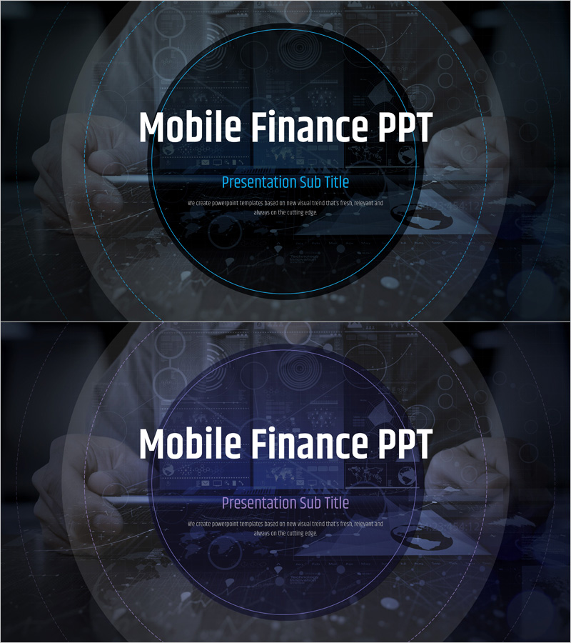 모바일 금융 비즈니스 템플릿 표지 – 혁신적 시작