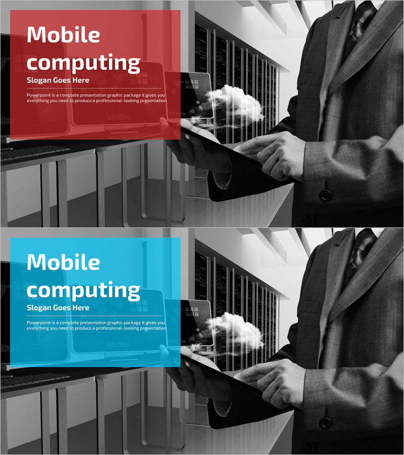 IT 프레젠테이션 표지 - 모바일 컴퓨팅
