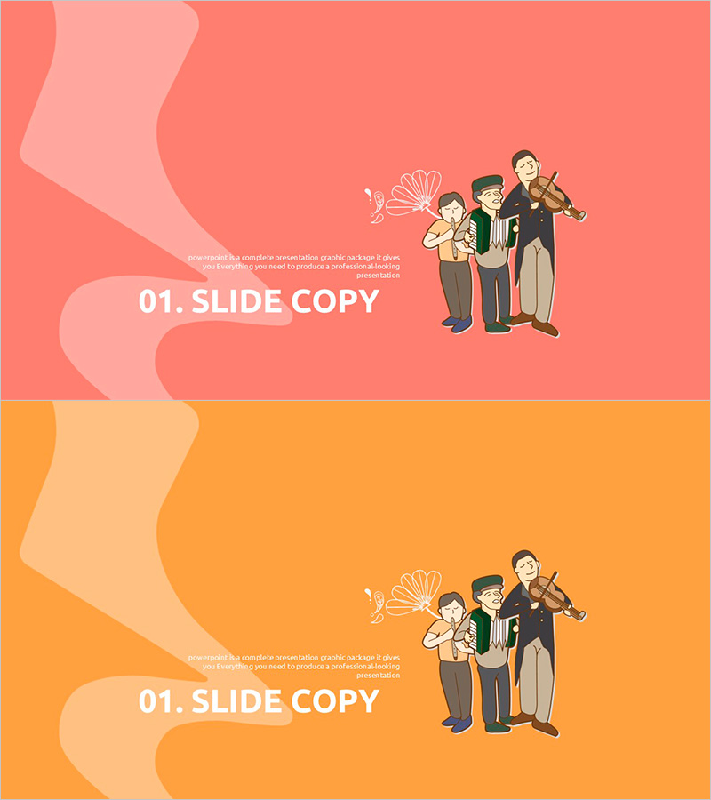 음악 페스티벌을 위한 즐거운 간지 템플릿 – 창의적인 프레젠테이션