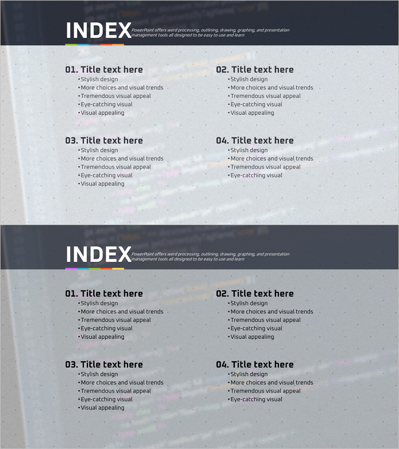 검색 엔진 최적화 템플릿 목차
