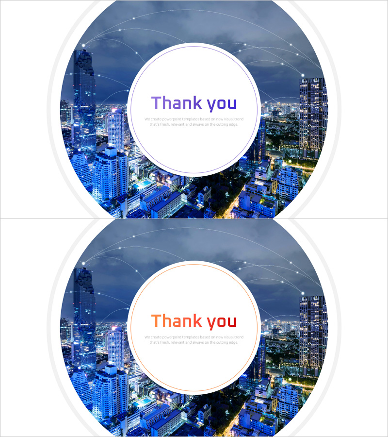 소셜 네트워크 원형 템플릿 엔딩 표지