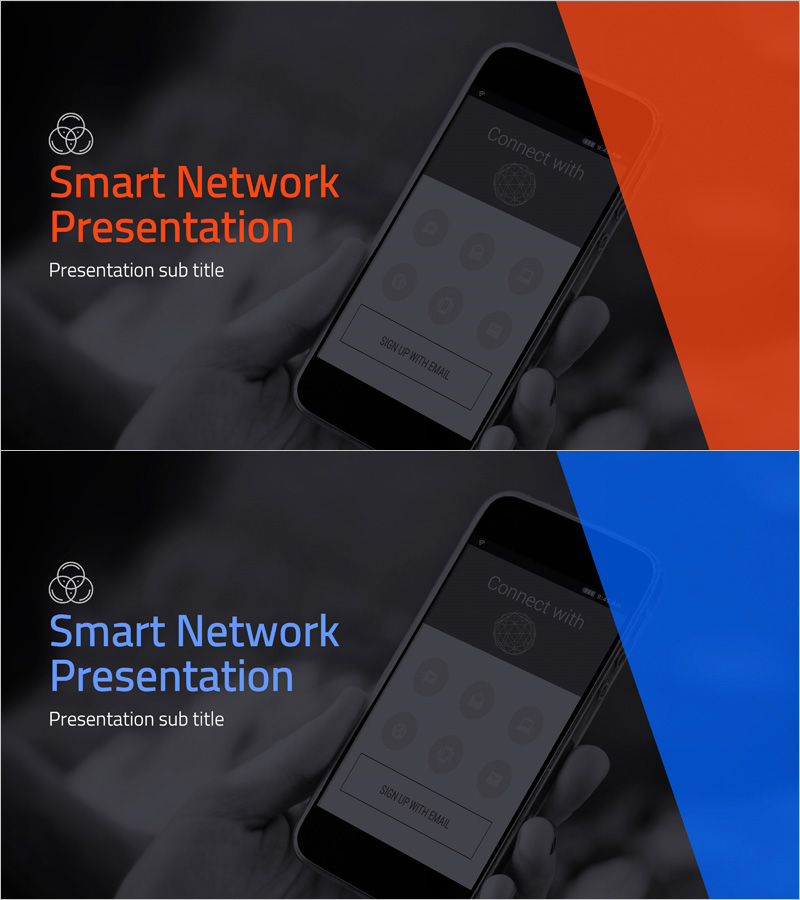 스마트 네트워크 프레젠테이션 표지 – 연결의 첫걸음