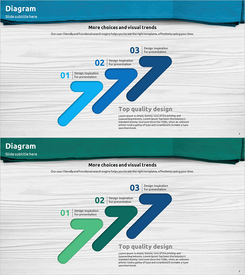 단계별 화살표 다이어그램으로 사업 추진 전략 시각화